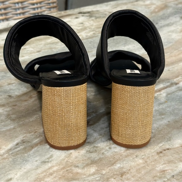 Women’s STEVE MADDEN Masterful black leather block heeled sandals- Size 10 - Picture 7 of 9